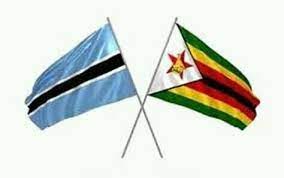 Zimbabwe and Botswana Flag